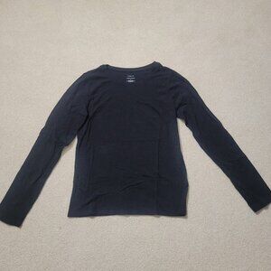Banana Republic Women's Long Sleeve Black V-Neck Top, Size Small